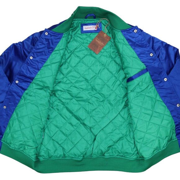 Mitchell & Ness Hartford Whalers Satin Snap Front Heavyweight Men's Jacket NWT - Picture 2 of 3